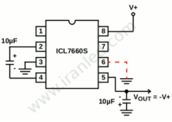 Image result for ‫ICL7660 منفی‬‎